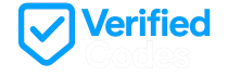 Verified Codes logo – blue tick inside shield